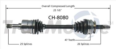 2007 Dodge Grand Caravan CV Axle Shaft SA CH-8080