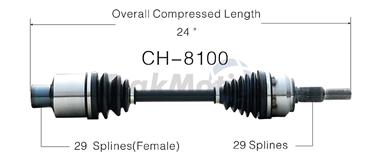 2010 Jeep Commander CV Axle Shaft SA CH-8100