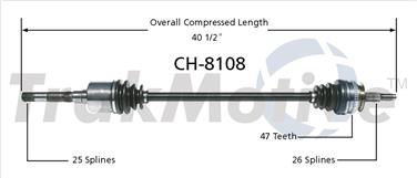 2007 Dodge Caravan CV Axle Shaft SA CH-8108