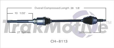 2014 Jeep Compass CV Axle Shaft SA CH-8113