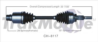 2008 Dodge Avenger CV Axle Shaft SA CH-8117