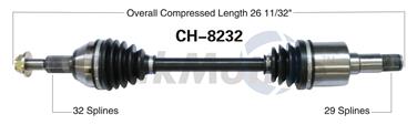 2009 Dodge Grand Caravan CV Axle Shaft SA CH-8232