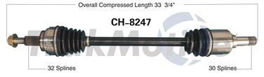 2012 Jeep Grand Cherokee CV Axle Shaft SA CH-8247