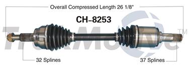 2012 Jeep Grand Cherokee CV Axle Shaft SA CH-8253