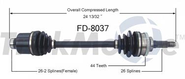 1991 Mercury Tracer CV Axle Shaft SA FD-8037