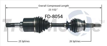 1994 Mercury Topaz CV Axle Shaft SA FD-8054