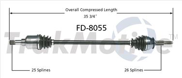 1992 Mercury Topaz CV Axle Shaft SA FD-8055