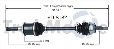 1994 Mercury Cougar CV Axle Shaft SA FD-8082