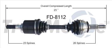 1991 Mercury Topaz CV Axle Shaft SA FD-8112