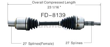 2010 Ford Explorer CV Axle Shaft SA FD-8139