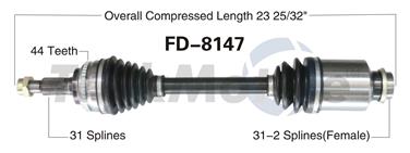 2007 Ford Edge CV Axle Shaft SA FD-8147