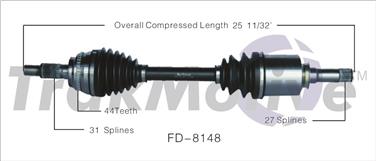 2008 Ford Edge CV Axle Shaft SA FD-8148