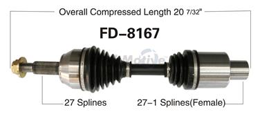 2008 Ford Ranger CV Axle Shaft SA FD-8167