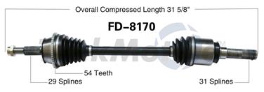 CV Axle Shaft SA FD-8170