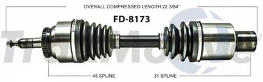 CV Axle Shaft SA FD-8173