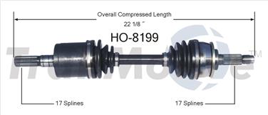 2002 Isuzu Rodeo Sport CV Axle Shaft SA HO-8199