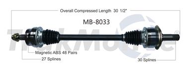 CV Axle Shaft SA MB-8033