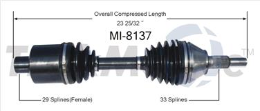 2005 Dodge Ram 1500 CV Axle Shaft SA MI-8137