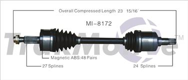 2005 Dodge Magnum CV Axle Shaft SA MI-8172