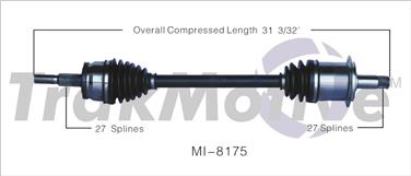 2009 Dodge Charger CV Axle Shaft SA MI-8175