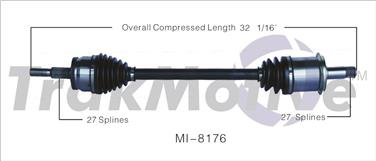 2006 Dodge Charger CV Axle Shaft SA MI-8176