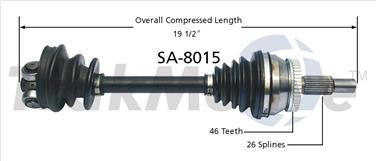 CV Axle Shaft SA SA-8015