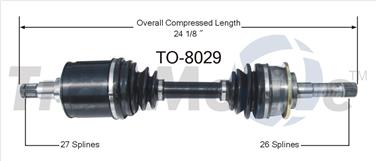 1997 Toyota Tacoma CV Axle Shaft SA TO-8029