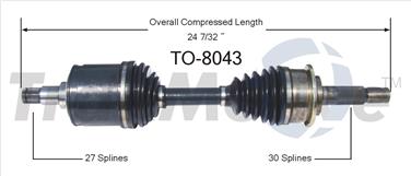 1997 Toyota Tacoma CV Axle Shaft SA TO-8043