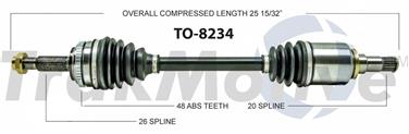 2010 Toyota Corolla CV Axle Shaft SA TO-8234