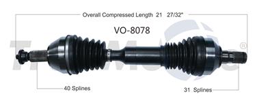 CV Axle Shaft SA VO-8078