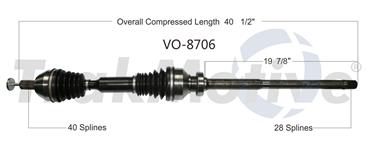 CV Axle Shaft SA VO-8706