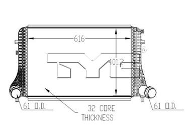 2011 Volkswagen Jetta Intercooler TY 18004