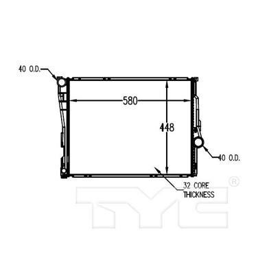 2003 BMW 330Ci Radiator TY 2636