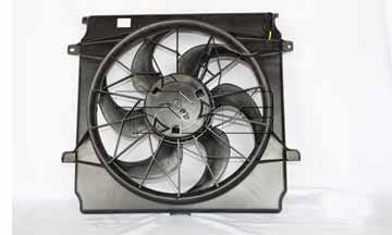 2007 Jeep Liberty Dual Radiator and Condenser Fan Assembly TY 620520