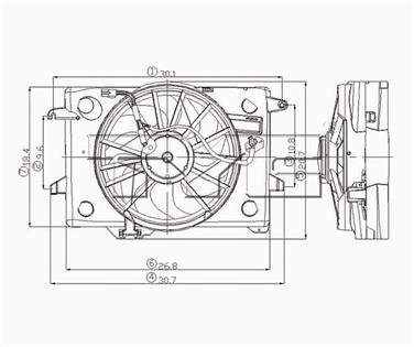 Dual Radiator and Condenser Fan Assembly TY 620680