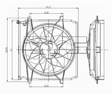 2004 Jeep Liberty Dual Radiator and Condenser Fan Assembly TY 621140