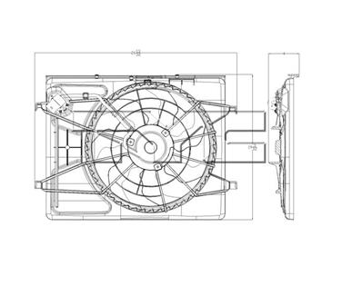 Dual Radiator and Condenser Fan Assembly TY 621710