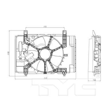 2010 Nissan Versa Dual Radiator and Condenser Fan Assembly TY 621780