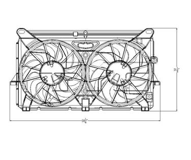 Dual Radiator and Condenser Fan Assembly TY 622210