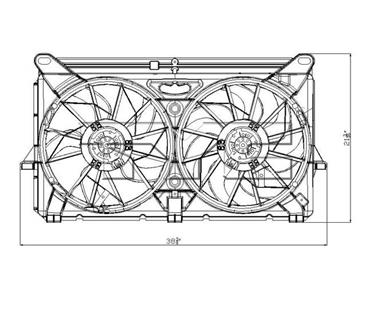 Dual Radiator and Condenser Fan Assembly TY 622230