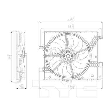 2012 Nissan Versa Dual Radiator and Condenser Fan Assembly TY 622770