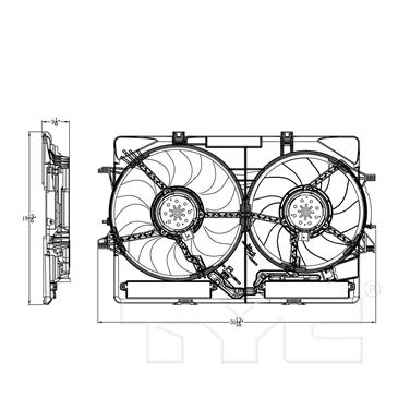 Dual Radiator and Condenser Fan Assembly TY 622940