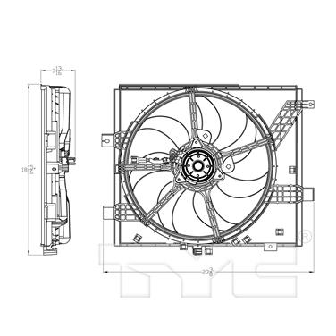 2012 Nissan Versa Dual Radiator and Condenser Fan Assembly TY 623090