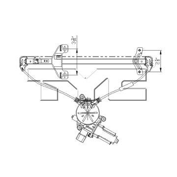 Power Window Motor and Regulator Assembly TY 660486