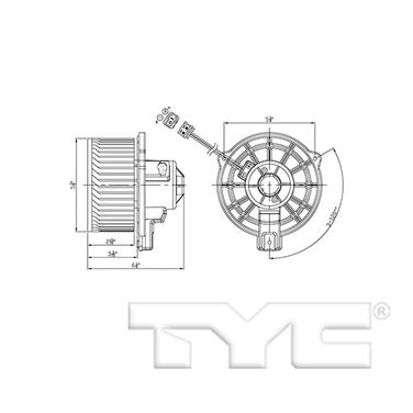 2014 Hyundai Tucson HVAC Blower Motor TY 700286