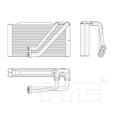 2015 Hyundai Santa Fe A/C Evaporator Core TY 97187