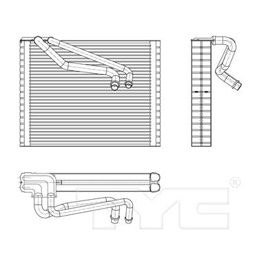 2015 Fiat 500L A/C Evaporator Core TY 97190