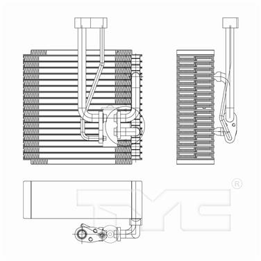 1999 Kia Sportage A/C Evaporator Core TY 97252