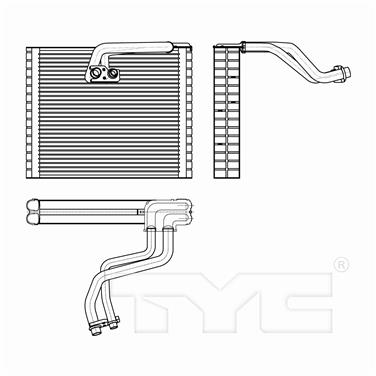 2012 Fiat 500 A/C Evaporator Core TY 97302