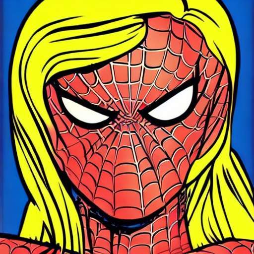 AI-generert bilde av blond spiderman